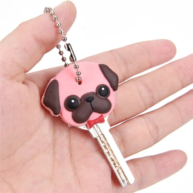 Cartoon Dog Key Case Cover Silicone Protective KEY Wallet Cat Rubber Holder