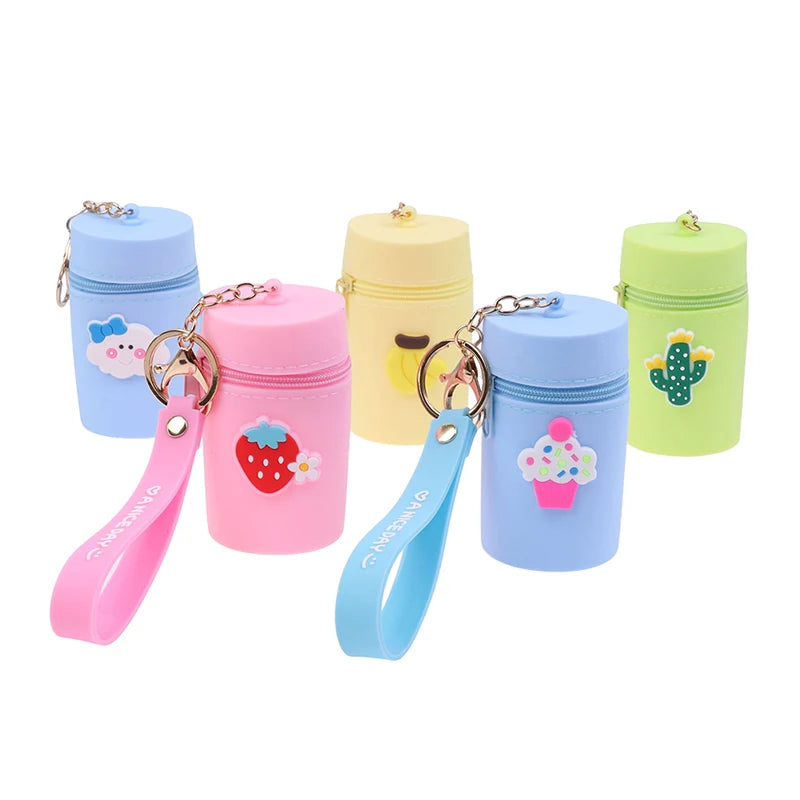 Bucket Bag Portable Coin Purse Storage Bag Women's Bag with Keychain