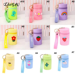 Bucket Bag Portable Coin Purse Storage Bag Women's Bag with Keychain