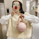 Pink Basketball Bag Crossbody Chain Hand Bag for Women