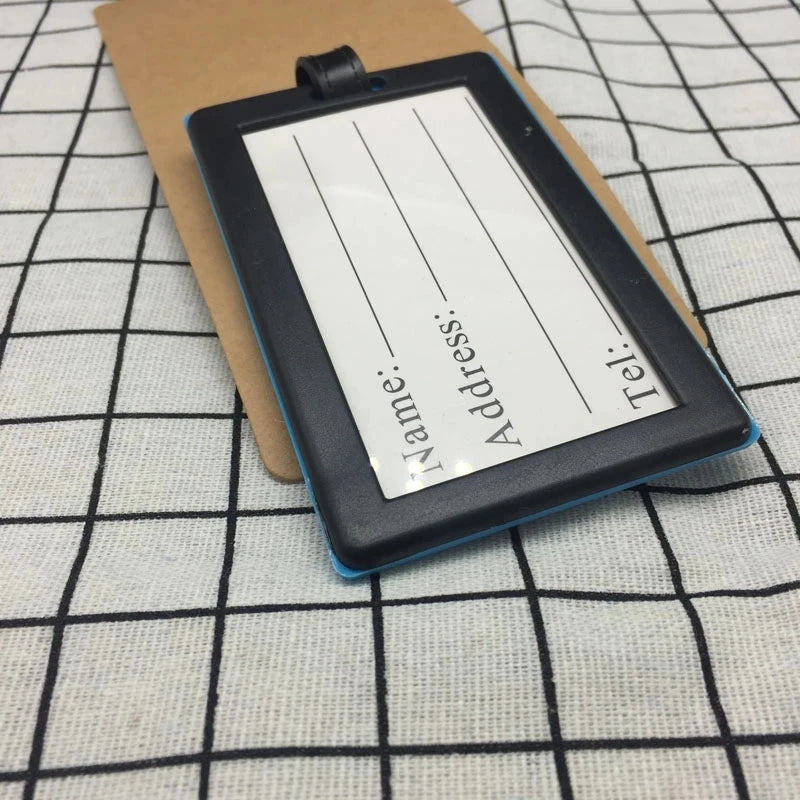 1Pc City Name PVC Luggage Tag Address Holder Baggage Label Identifier Travel