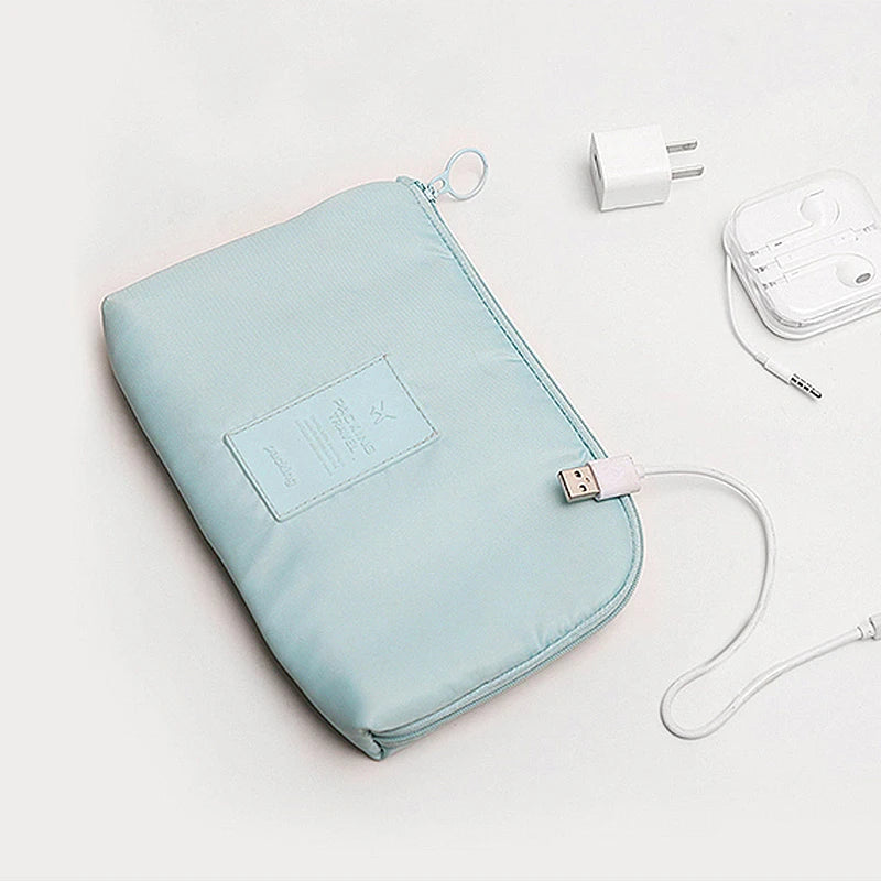 Portable Travel Cable Bag Organizer for Electronics, USB, Gadgets - Storage Case