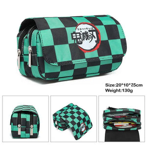 Anime Demon Slayer Kimetsu No Yaiba Pencil Case Zipper Student Stationery Bag