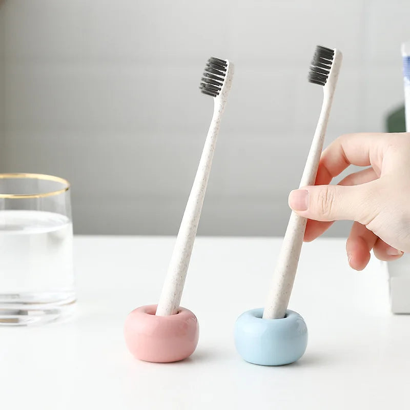 Ceramic Toothbrush & Toothpaste Holder Bathroom Organizer