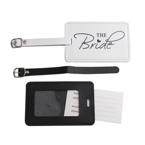 PU Leather Luggage Tag & Passport Case Set for Couples Honeymoon Travel