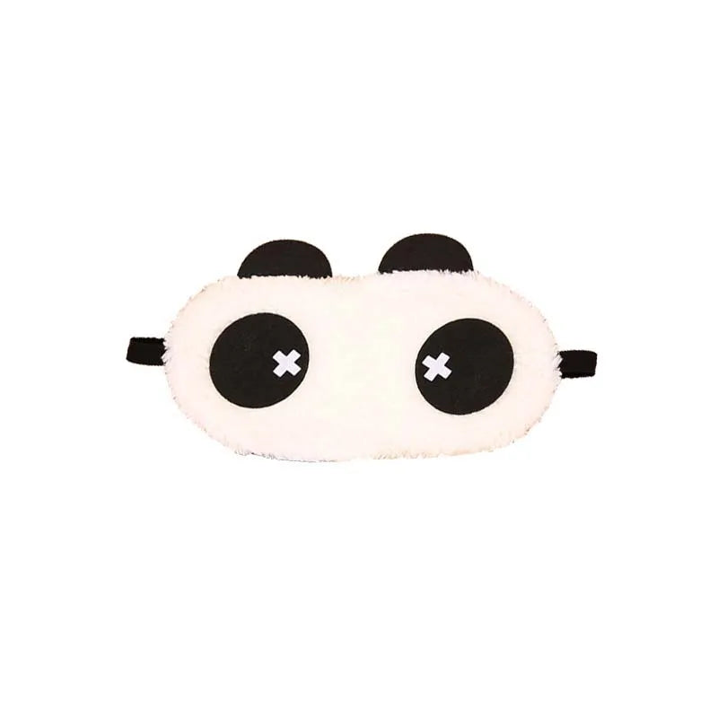 Cartoon Panda Sleeping Face Eye Mask Blindfold Eyeshade Travel Aid