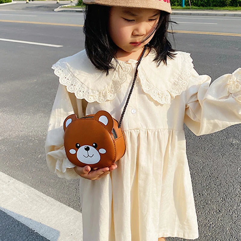 Adorable Cartoon Animal PU Crossbody Bag for Girls, Shopping XIN-Shipping