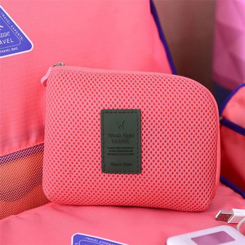 Portable Data Cable Storage Bag Organizer Case for Headphone Line