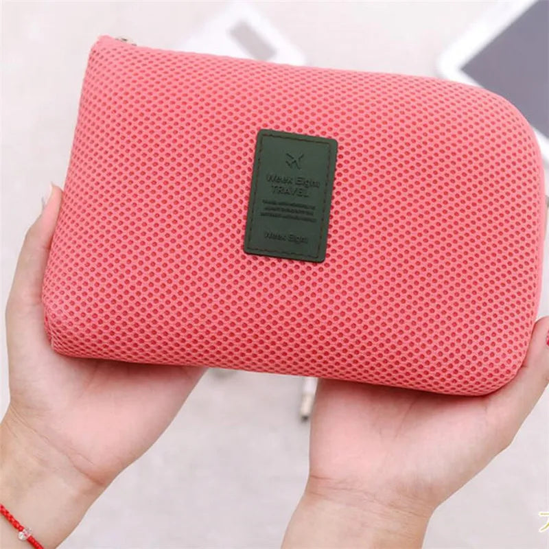 Portable Data Cable Storage Bag Organizer Case for Headphone Line