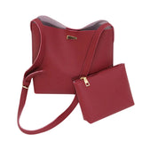 2 Pcs/Set Summer Women Shoulder Bag + Purse PU Leather Solid