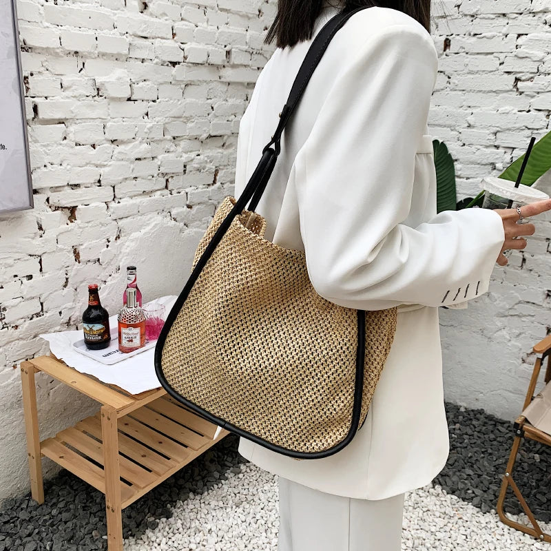 Straw Beach Bag Rattan Woven Handbag Shoulder Bag SG389
