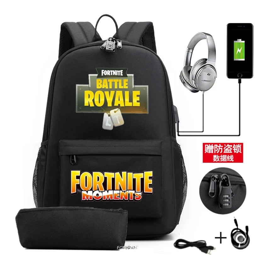 Waterproof Fortnight School Backpack Girls Kids Bag