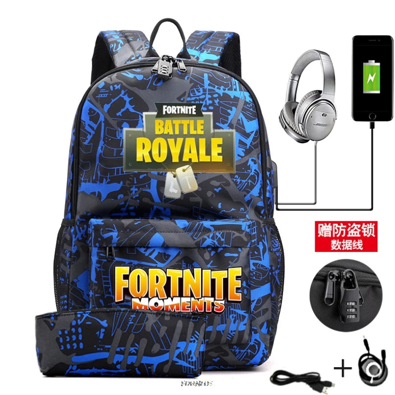 Waterproof Fortnight School Backpack Girls Kids Bag