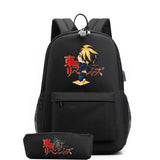 Canvas Backpack with Pencil Case School Bag For Teenagers
