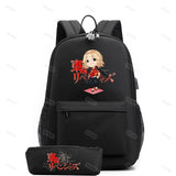 Canvas Backpack with Pencil Case School Bag For Teenagers