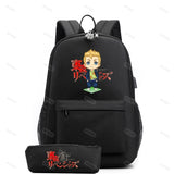 Canvas Backpack with Pencil Case School Bag For Teenagers