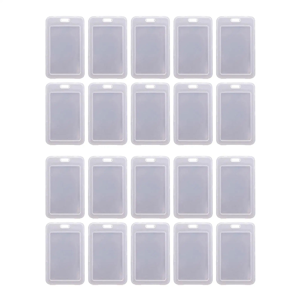 20 Clear Card Holder Cases - ID, Bus, Student Cards Protection