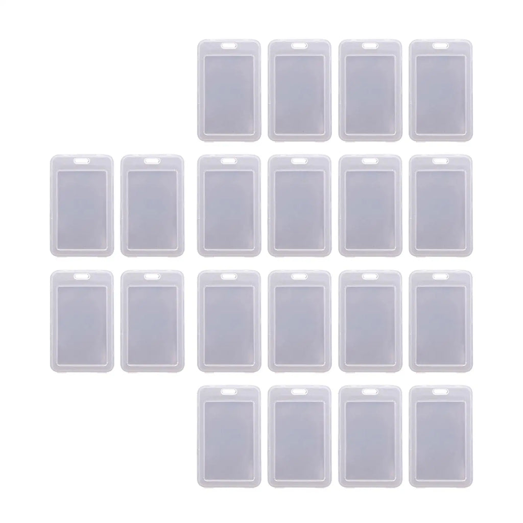 20 Clear Card Holder Cases - ID, Bus, Student Cards Protection