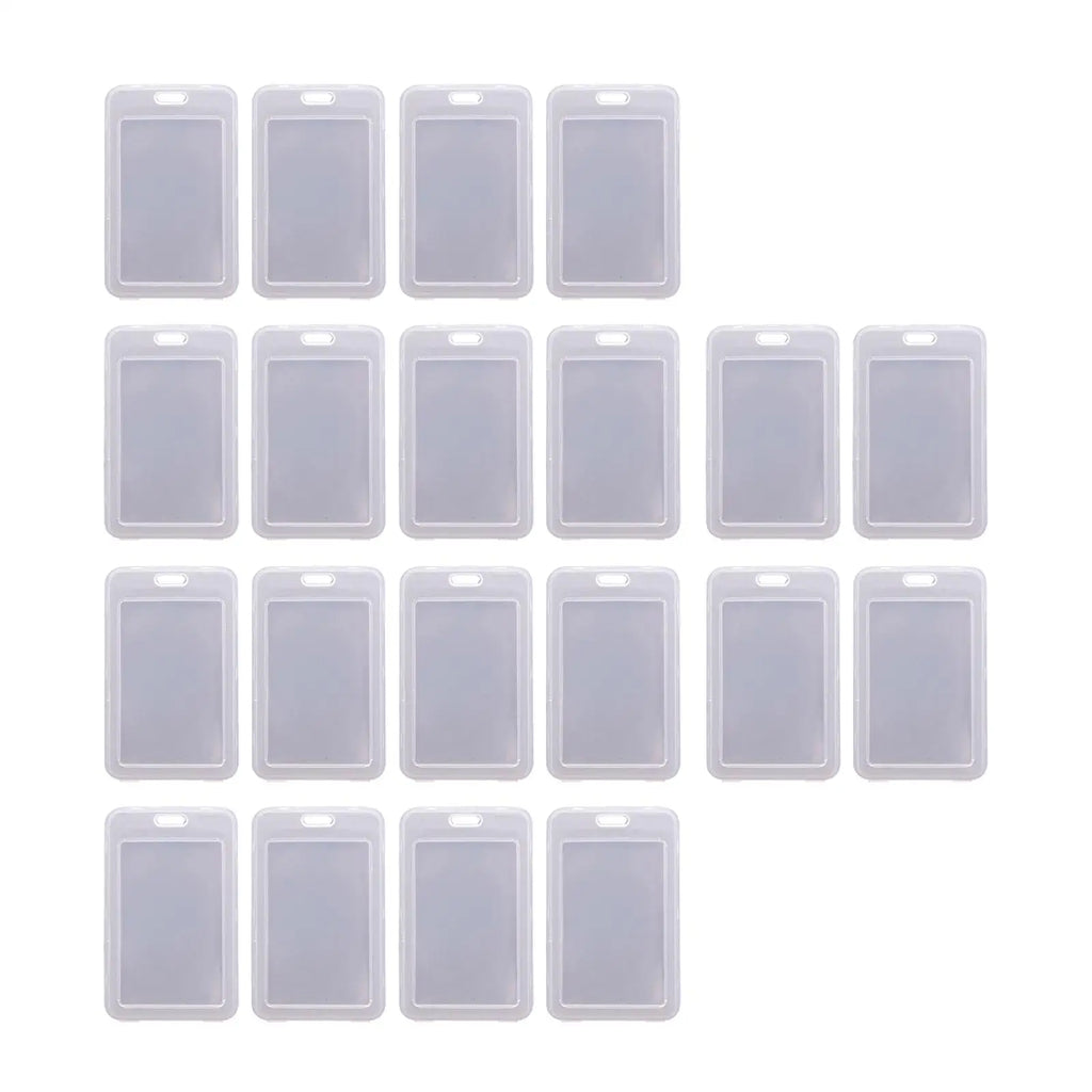 20 Clear Card Holder Cases - ID, Bus, Student Cards Protection