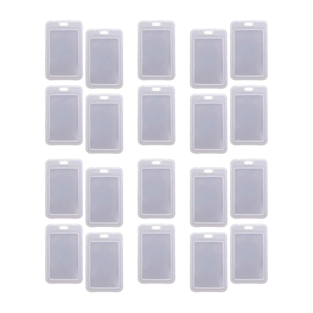 20 Clear Card Holder Cases - ID, Bus, Student Cards Protection