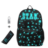 Anime Luminous School Backpack Kids Anti-Theft Boys Girls Bags