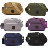 Casual Polka Dot Canvas Shoulder Bag Solid Women Messenger Bag