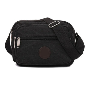 Casual Polka Dot Canvas Shoulder Bag Solid Women Messenger Bag