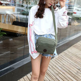 Casual Polka Dot Canvas Shoulder Bag Solid Women Messenger Bag