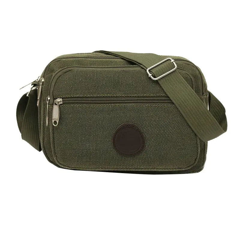 Casual Polka Dot Canvas Shoulder Bag Solid Women Messenger Bag