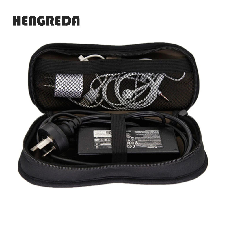 Travel Laptop Cable Power Adapter Carrying Case Organizers Bag