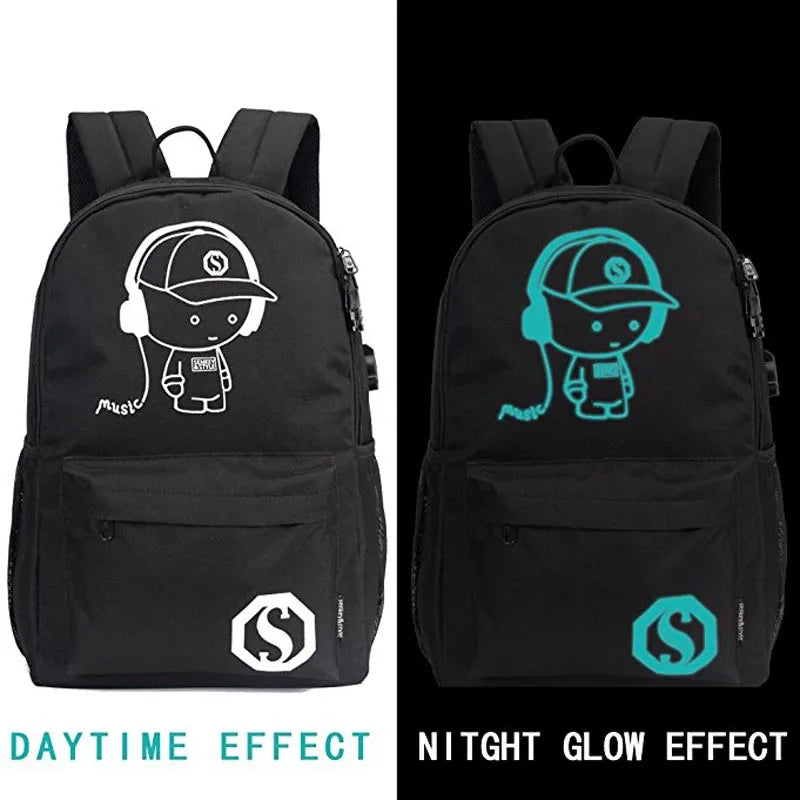 Boy Student Daypack with USB Charging Port and Lock