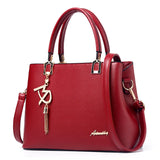 Women's PU Messenger Bag Shoulder Slung Joker Middle-Aged Ladies Handbag