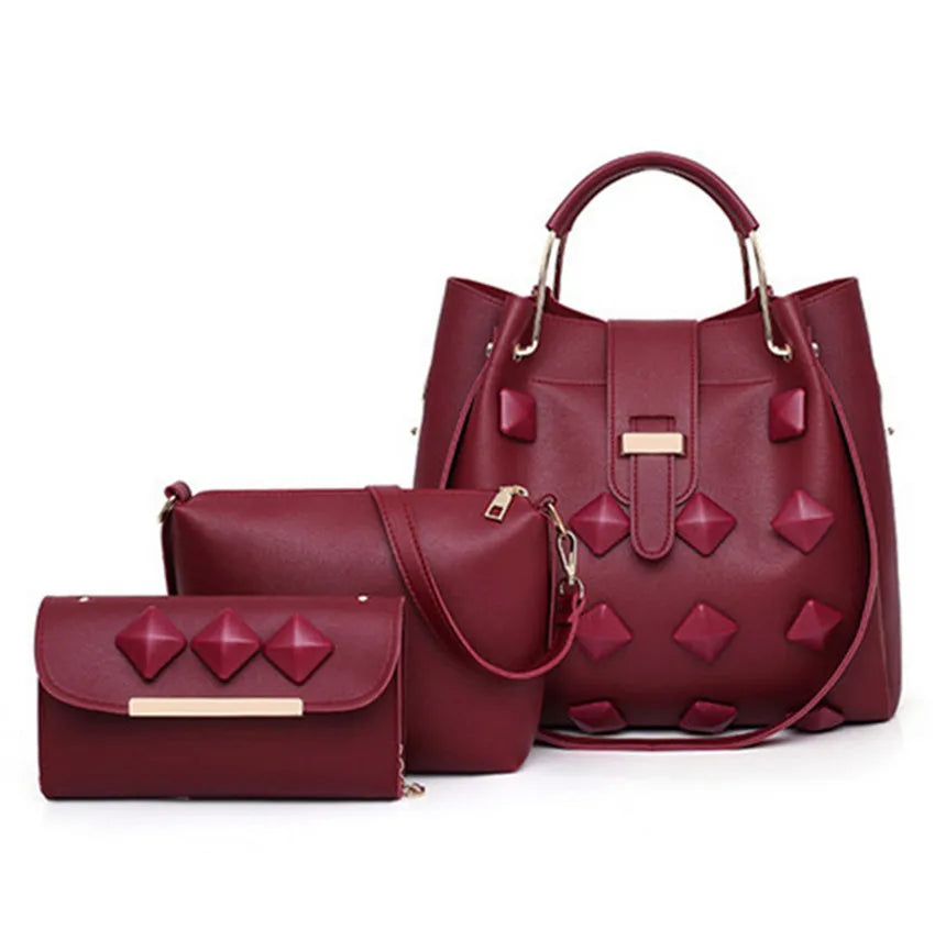 Cheap Leather Handbag Set for Women