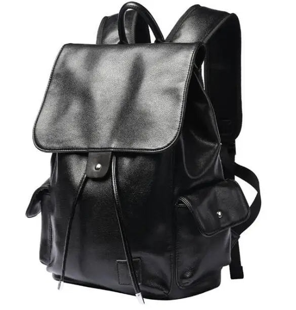 Leather Pumping Backpack with Clamshell Design