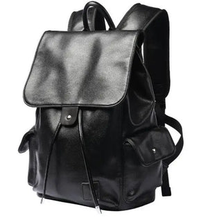 Leather Pumping Backpack with Clamshell Design
