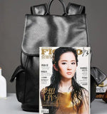 Leather Pumping Backpack with Clamshell Design