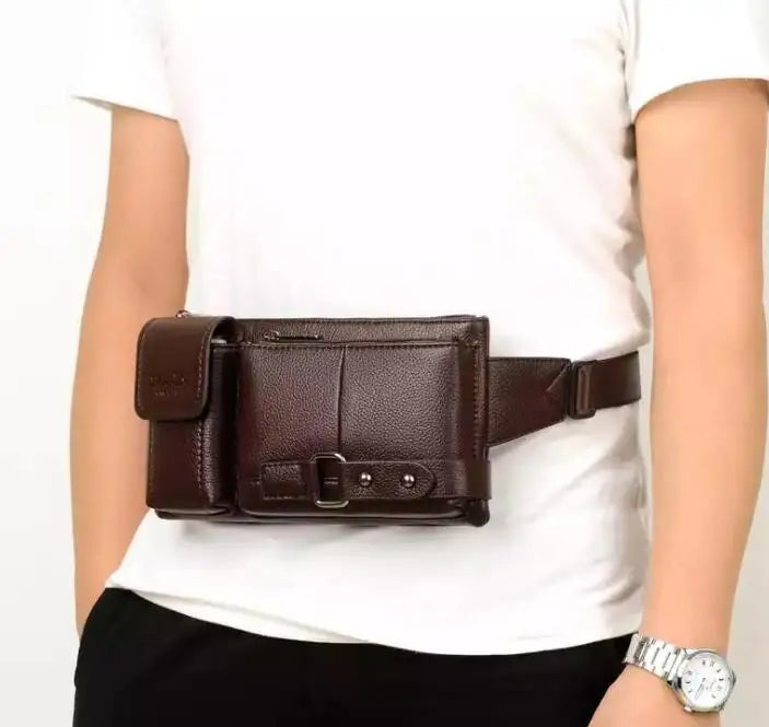 Men's Pockets Waist Pack Shoulder Chest Bag