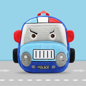 3D Car Kids School Bag Plush A4 Size Capacity 2-6 Years Toddler Backpack