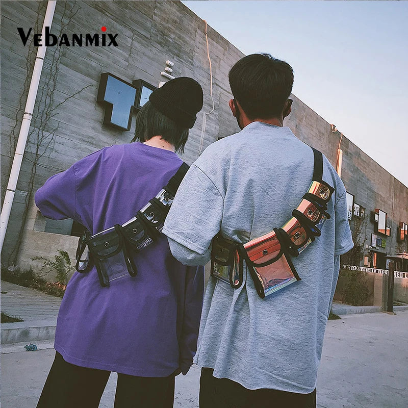 Holographic Waist Pack Clear PVC Travel Bag