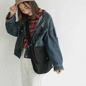 Canvas Shoulder Bag Women Beach Handbag Casual Crossbody Messenger Sac