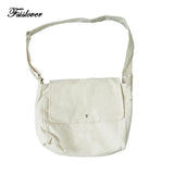 Canvas Shoulder Bag Women Beach Handbag Casual Crossbody Messenger Sac