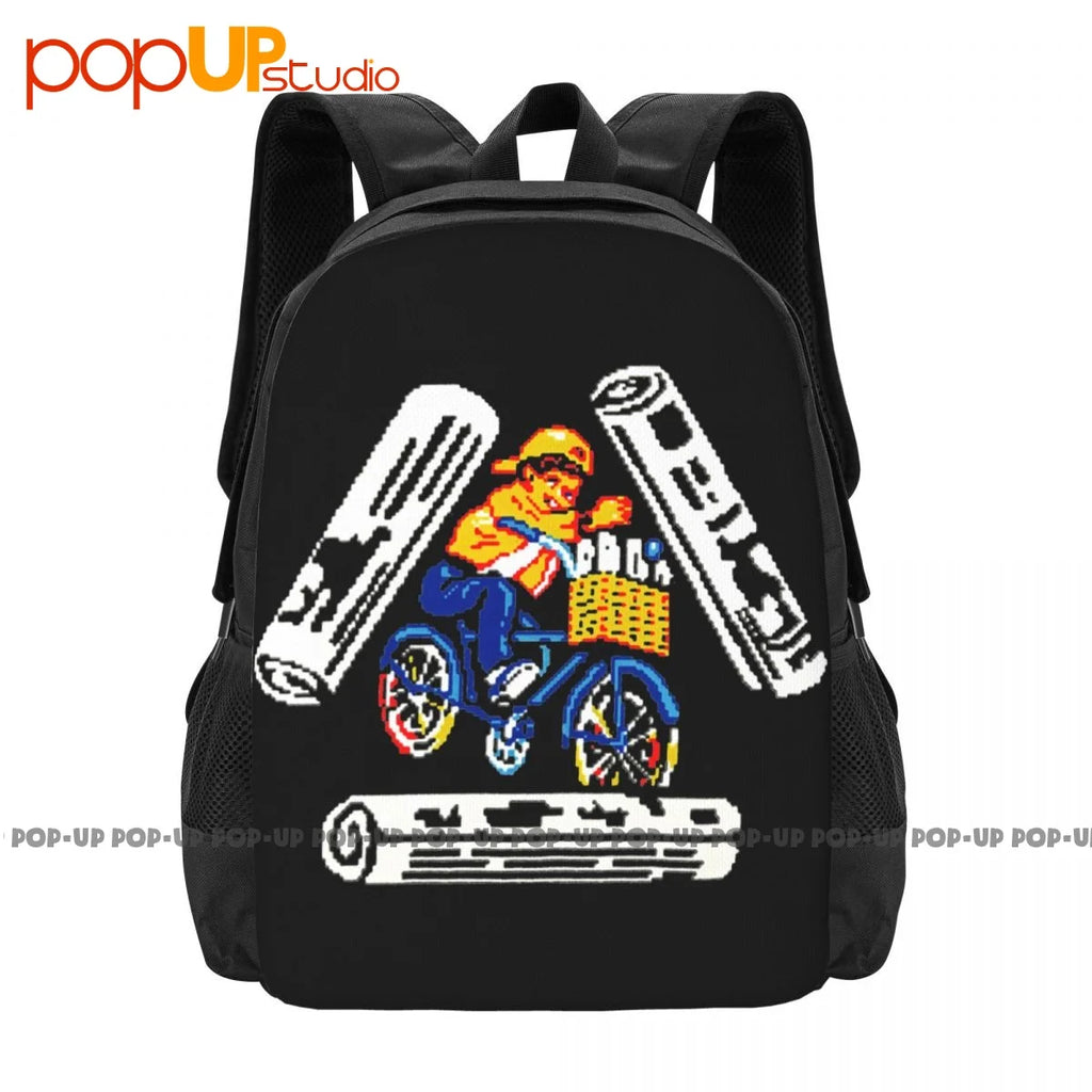 Palaca Bike Pattern Backpack Large Capacity Sports Bag