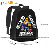 Palaca Bike Pattern Backpack Large Capacity Sports Bag