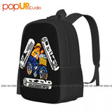 Palaca Bike Pattern Backpack Large Capacity Sports Bag