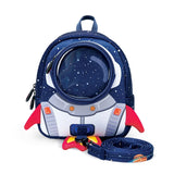 3D Rocket Girl Anti-Lost Backpack for Kids
