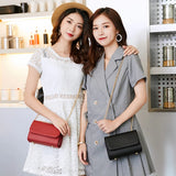 Women Casual Messenger Bag Single Chain Wear Resistant Rivet Flap Handbag