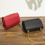Women Casual Messenger Bag Single Chain Wear Resistant Rivet Flap Handbag