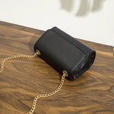 Women Casual Messenger Bag Single Chain Wear Resistant Rivet Flap Handbag