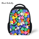 Candy Pattern Kids School Bags Orange Book Bag Kindergarten Bag