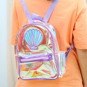 Clear Transparent Women Backpacks PVC Bags For School
